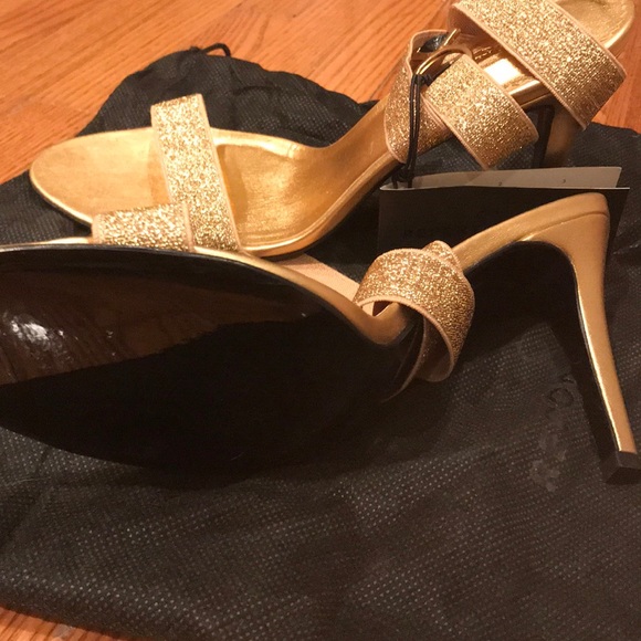 Report Signature Gold Strappy Sandals - Picture 3 of 4